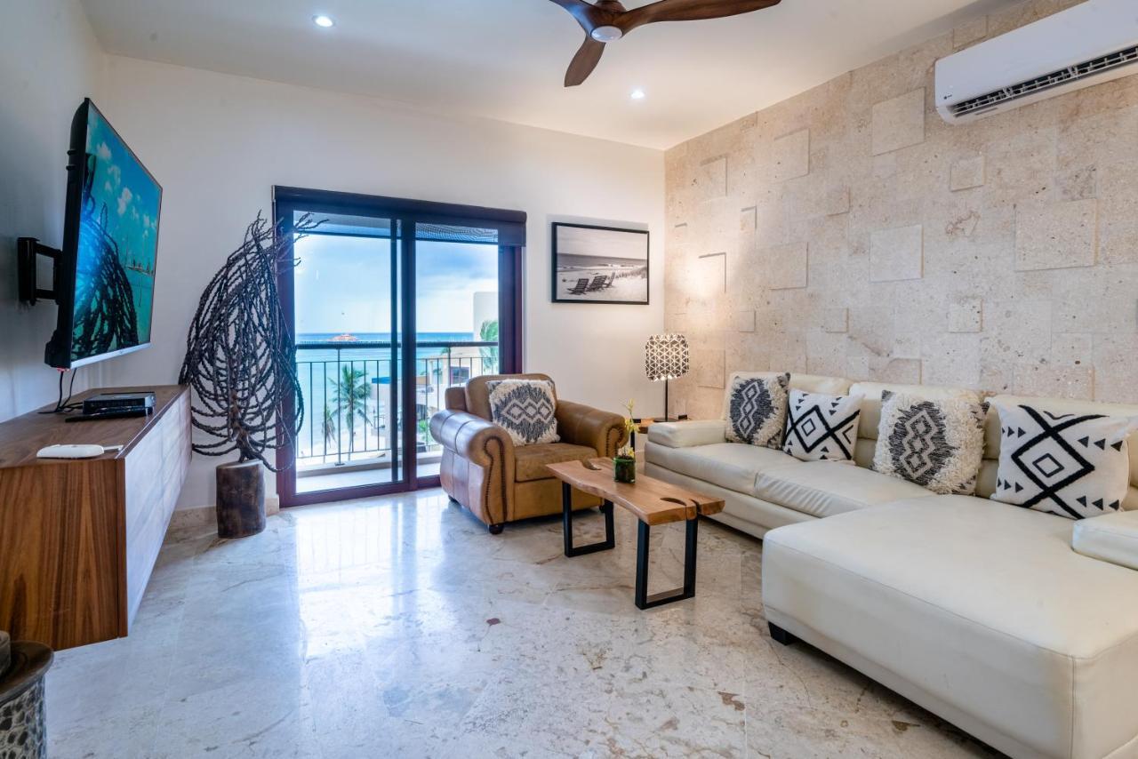 Condo Surf 405 - Luxury Oceanview Beachfront 3 Bedroom With Gym - At El Faro Condos Playa del Carmen Exterior foto